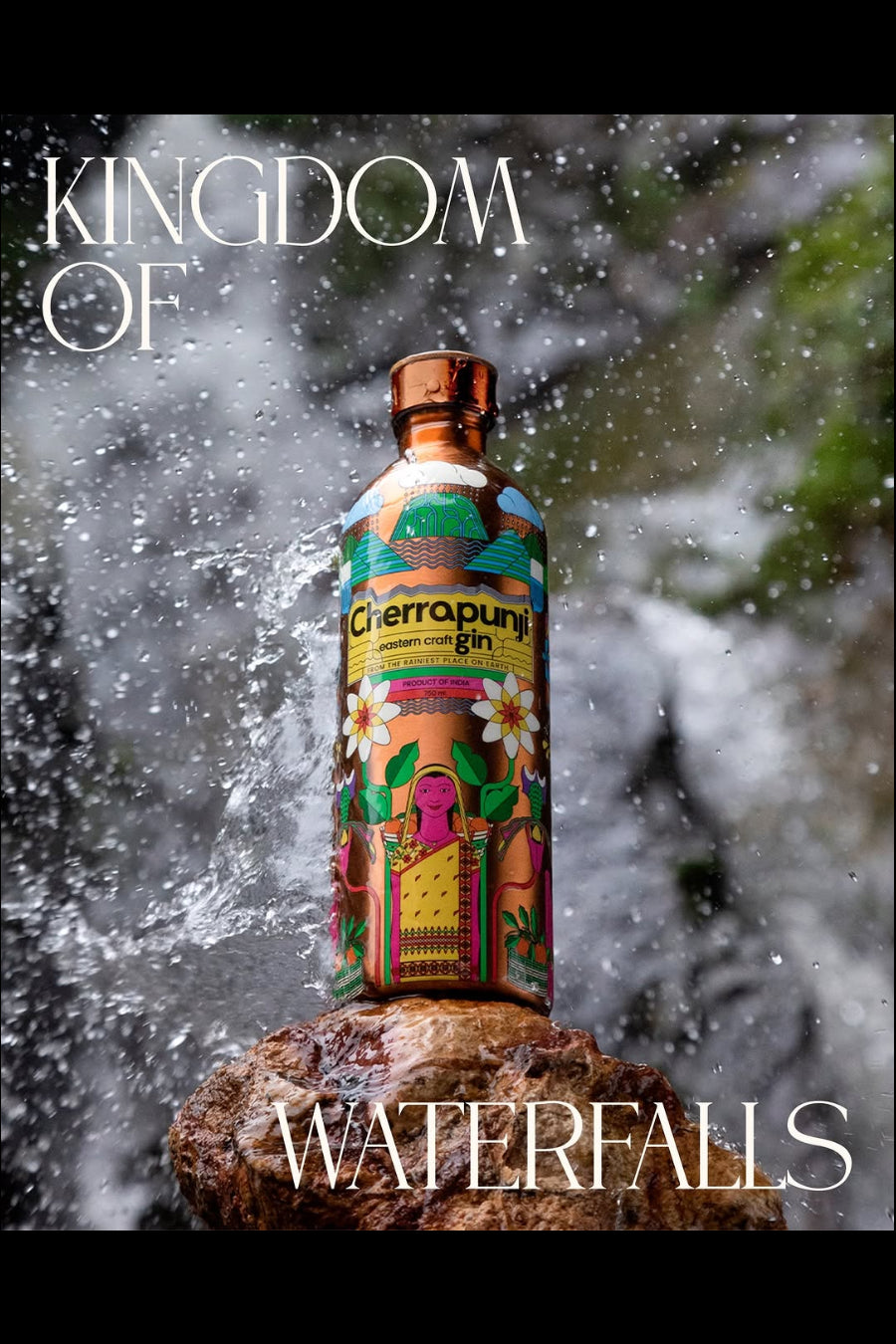 Gin, Alcohol, Spirit, Liquor, Cherrapunji Rainwater Gin, world's first rainwater-distilled craft gin from Meghalaya, buy exclusive Indian spirits at ZARF Spirits.